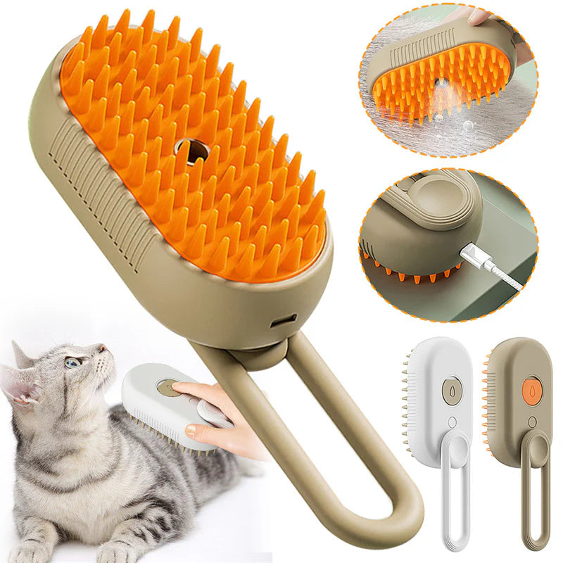 Kiddy-Pets™ Brosse à vapeur douce 4 en 1 rechargeable pour chat et chien